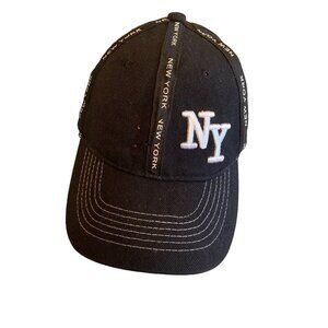 NY New York Black Reverse Seam Casual Travel Souvenir Hat Cap Adjustable